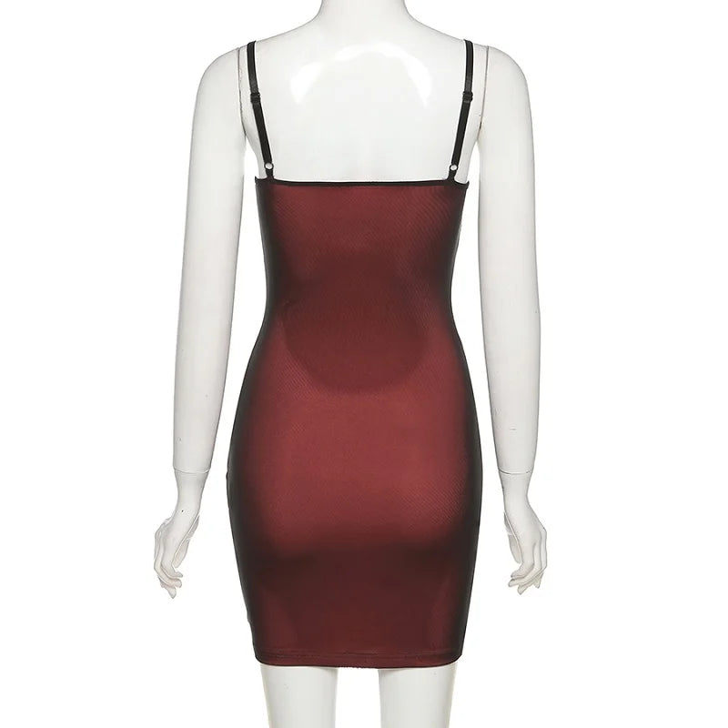 Vestido ajustado sexy de doble capa de malla para mujer, sin mangas, para fiestas, estilo bodycon, 2025, con vendaje elástico y abertura, tendencia para discotecas.