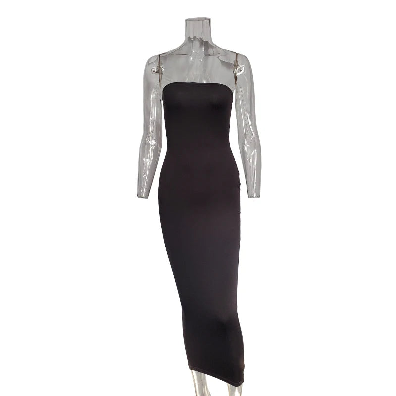 Vestido largo de playa sexy sin mangas con escote cruzado para mujer, ideal para el verano.