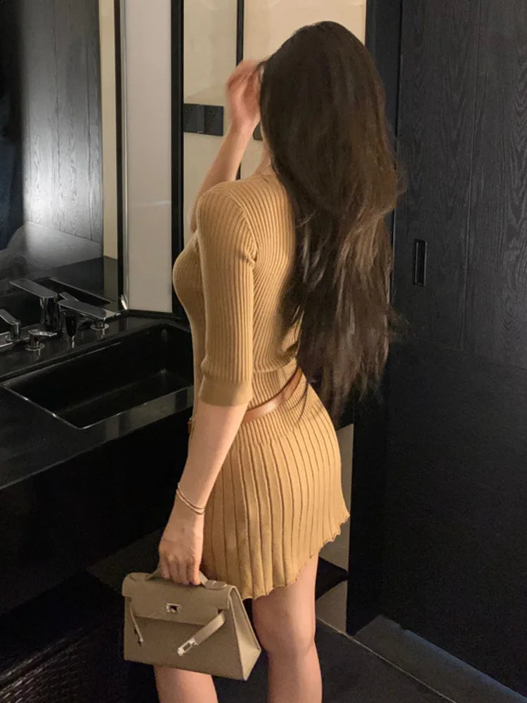 Vestidos de fiesta de noche a la moda, vestidos cortos de cintura ajustada para mujer, verano 2025, nuevos vestidos cortos Y2K ropa de mujer