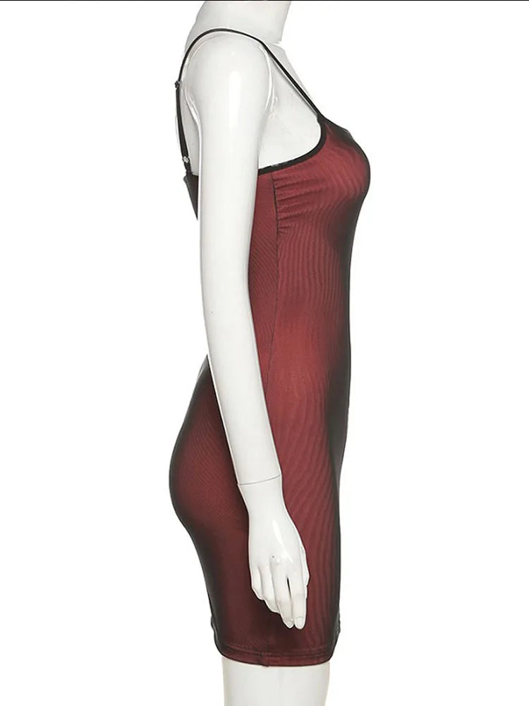 Vestido ajustado sexy de doble capa de malla para mujer, sin mangas, para fiestas, estilo bodycon, 2025, con vendaje elástico y abertura, tendencia para discotecas.