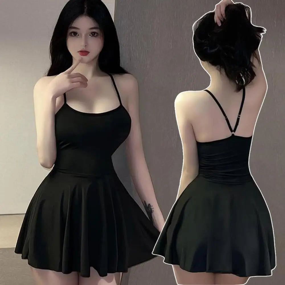 Vestido micro mini plisado sexy para mujer,  liso tipo vendaje, atuendo para discoteca, vestido con volantes Allure, sin espalda