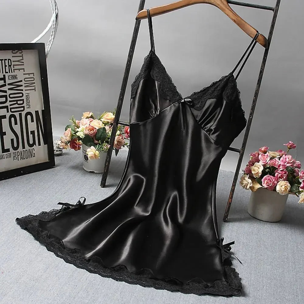 Camisón de encaje sexy con patchwork, lencería, camisón de novia, vestido de seda, ropa de dormir, camisones, ropa de dormir para mujer, lencería sexy