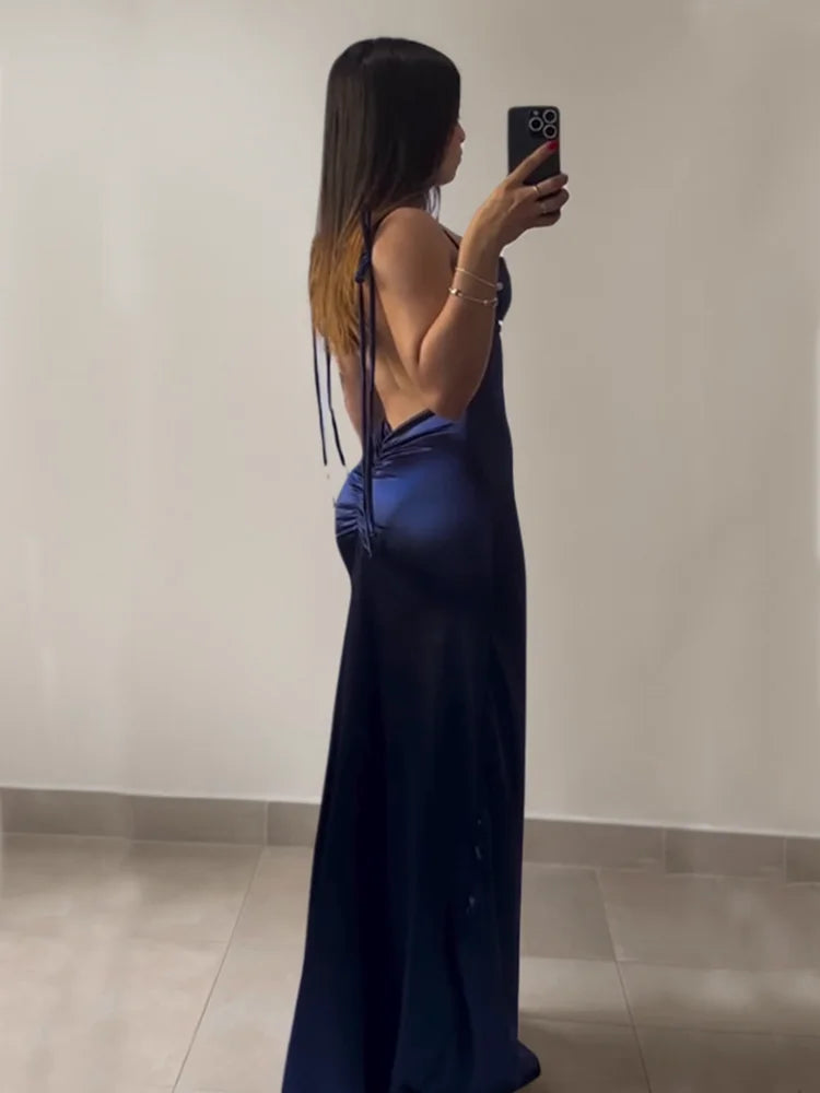 nuevo y explosivo vestido transfronterizo verano senior sentido Y2K sexy halter vestido Spice Girl
