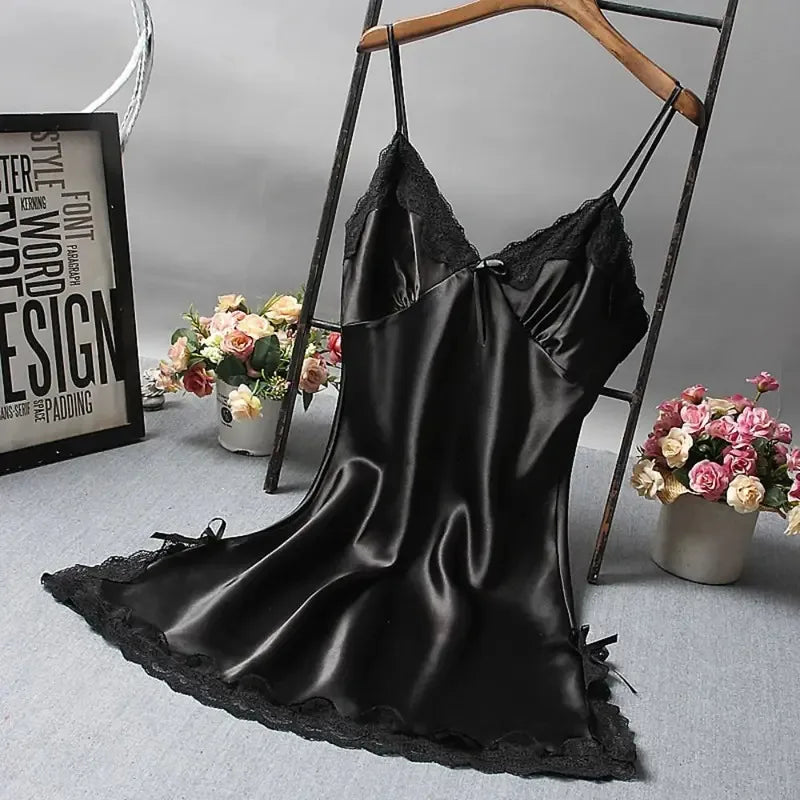 Camisón de encaje sexy con patchwork, lencería, camisón de novia, vestido de seda, ropa de dormir, camisones, ropa de dormir para mujer, lencería sexy