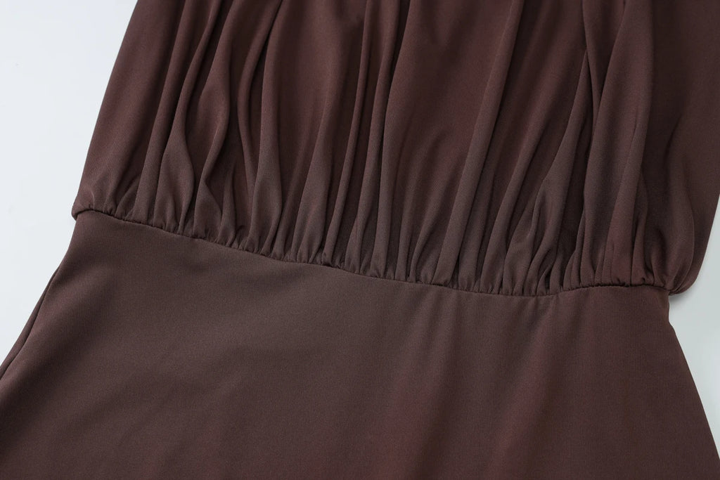 Vestido corto ajustado sexy sin mangas, espalda descubierta y cuello halter de Hugcitar Fashion, estilo vendaje, fruncido, estilo verano, ideal para fiestas y vacaciones.