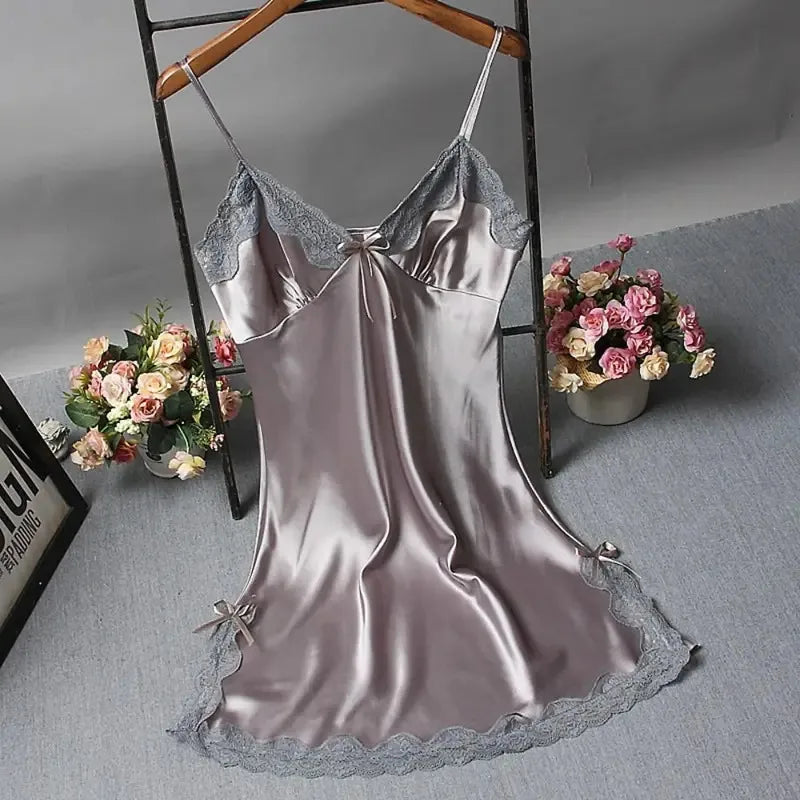 Camisón de encaje sexy con patchwork, lencería, camisón de novia, vestido de seda, ropa de dormir, camisones, ropa de dormir para mujer, lencería sexy