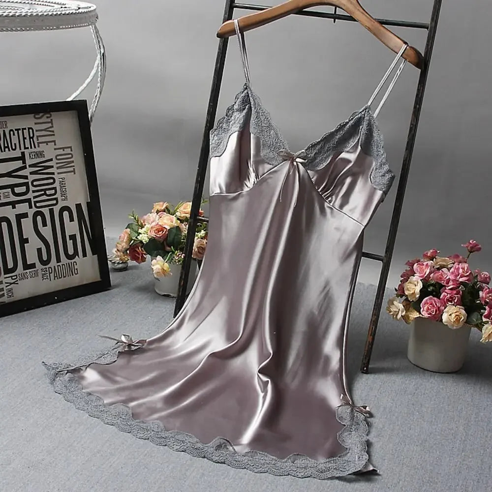 Camisón de encaje sexy con patchwork, lencería, camisón de novia, vestido de seda, ropa de dormir, camisones, ropa de dormir para mujer, lencería sexy