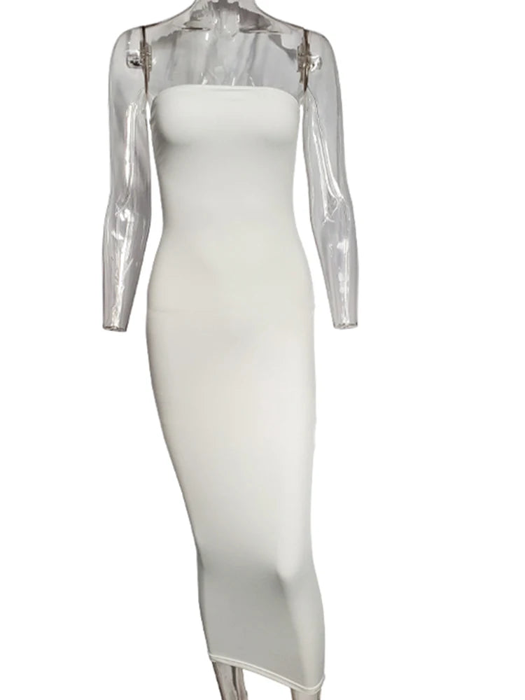Vestido largo de playa sexy sin mangas con escote cruzado para mujer, ideal para el verano.