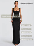 Vestido largo de fiesta Mingmingxi blanco sexy con corsé, vestido de noche largo negro para cena y baile, elegantes vestidos de graduación.