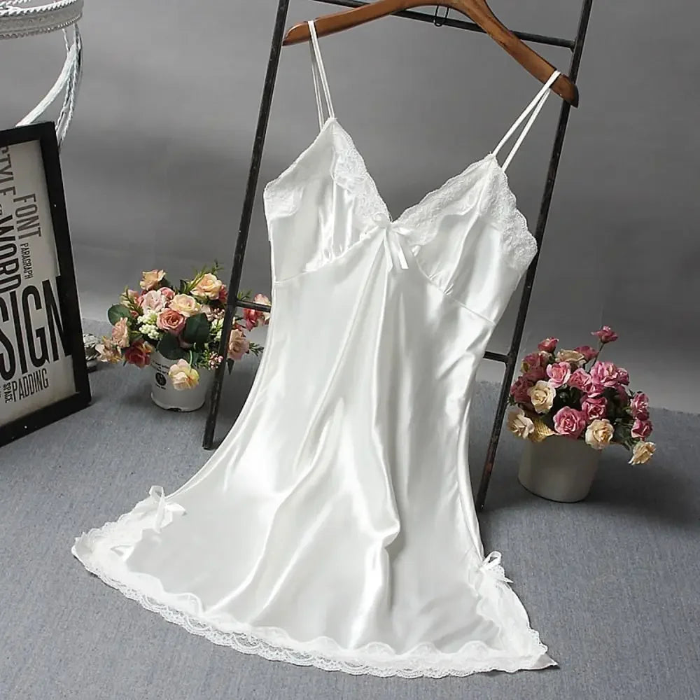Camisón de encaje sexy con patchwork, lencería, camisón de novia, vestido de seda, ropa de dormir, camisones, ropa de dormir para mujer, lencería sexy