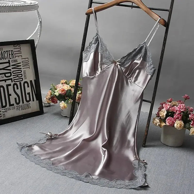 Camisón de encaje sexy con patchwork, lencería, camisón de novia, vestido de seda, ropa de dormir, camisones, ropa de dormir para mujer, lencería sexy