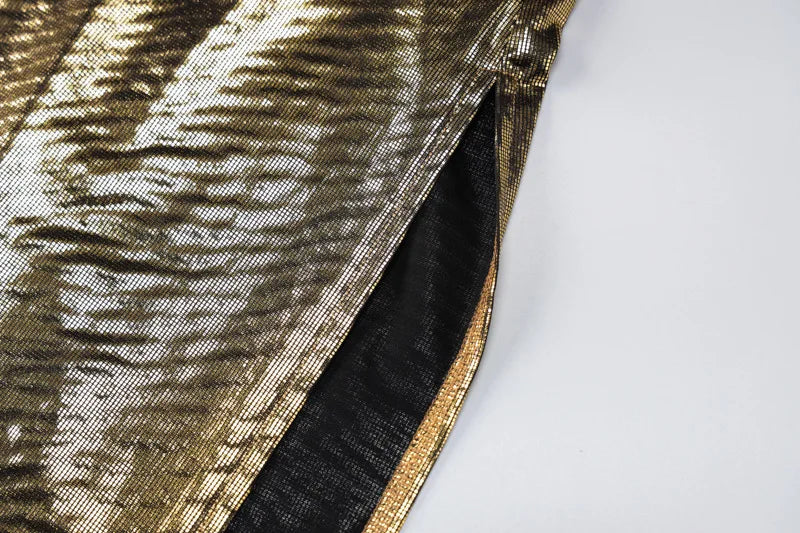 Vestido corto sexy a la moda para mujer, con escote asimétrico, espalda descubierta y lentejuelas en el pecho, provocativa y sexy