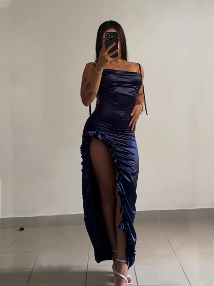 nuevo y explosivo vestido transfronterizo verano senior sentido Y2K sexy halter vestido Spice Girl